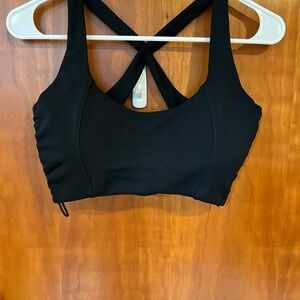 Bombshell Sportswear Black Cross-Back Sports Bra